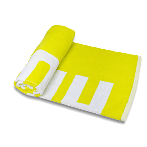 TOWEL-YELLOW&WHITE-FS